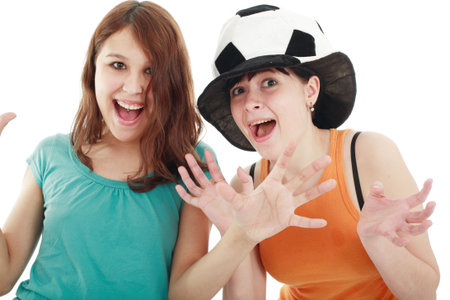 Portrait of a styled professional models. Theme: teens, music.の写真素材