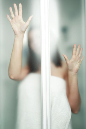 Mystical girl treatment in a spaの写真素材