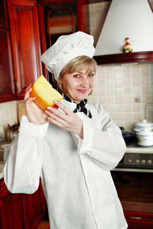 Cook cooking on the kitchenの写真素材