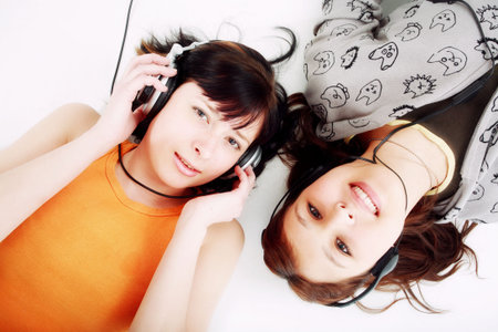 Portrait of a styled professional model. Theme: teens, beauty, musicの写真素材