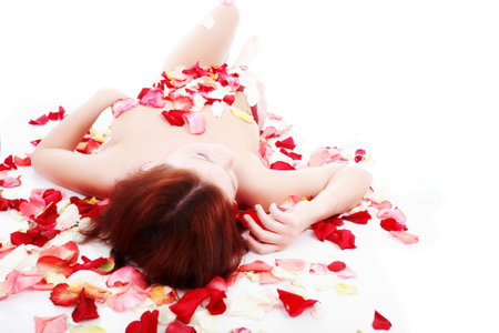 Portrait of a styled professional model. Theme: spa, healthcare.の写真素材