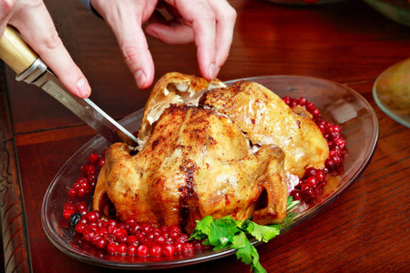 Fresh Meat. Fruits and other foodstuffs.の写真素材