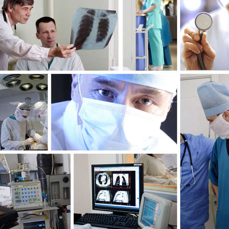 Doctors are working - medicine  background. Shot in a hospital. の写真素材