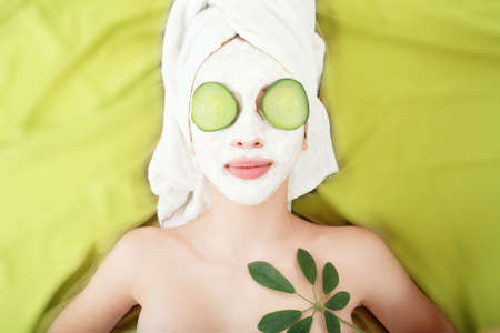 Portrait of a styled professional model. Theme: spa, healthcare, fashionの写真素材