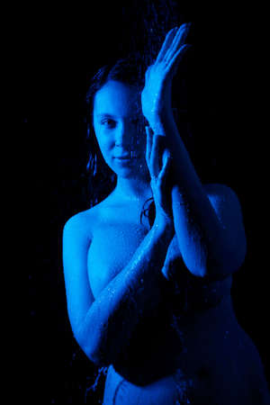 Portrait of a styled professional model. Theme: spa, healthcare.の写真素材