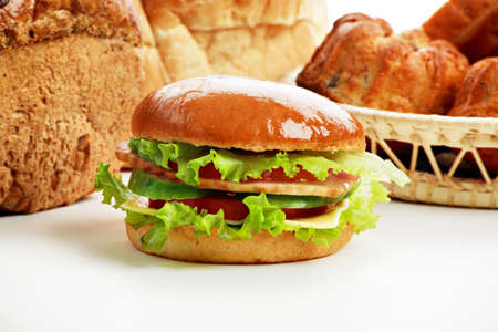 Natural form foods, pastry. Fast food. Shot in a studio. の写真素材