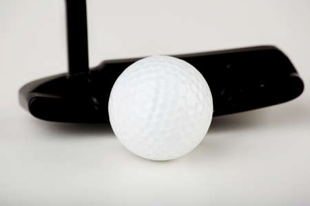 Golf ball with golfclubの写真素材