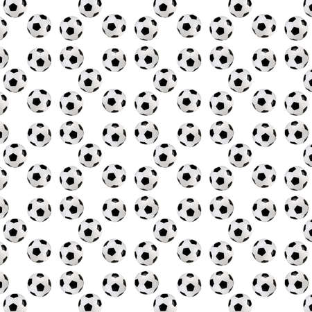 Soccer ball seamless texture -  isolated on white backgroundの写真素材