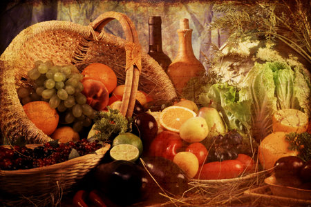 Fresh Vegetables, Fruits and other foodstuffs. Huge collectionの写真素材