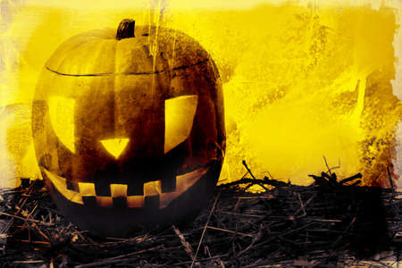 Halloween background: Jack o lantern.の写真素材