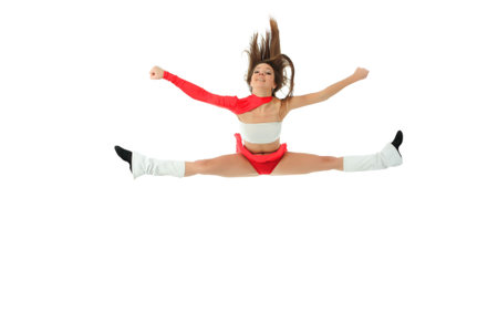 Portrait of a styled professional cheerleader.