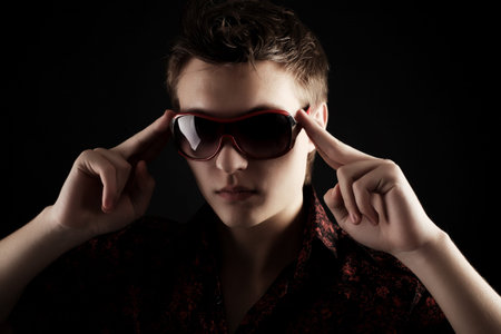 Portrait of a styled professional model.
