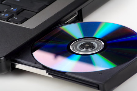 Business theme: close-up of a CD-rom.