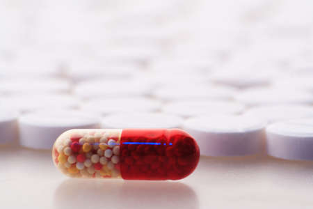 Super macro of medical pillsの写真素材