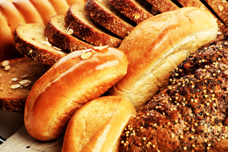Bakery foodstuffs. Shot in a studio. 