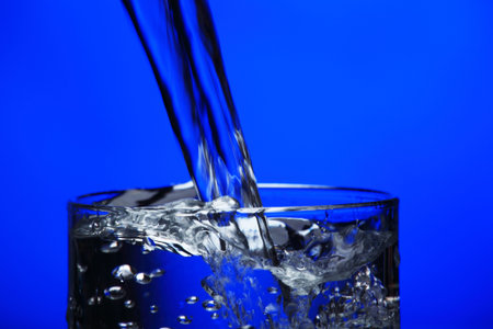 Fantastical water background. Drops, waves, splashes.