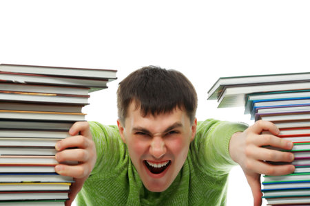 Portrait of a male student. Shot in a studio.の写真素材