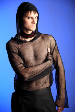 Male fashion: portrait of a stylish male model .の写真素材