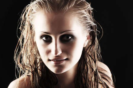 Portrait of a styled professional model. Theme: healthcare, beauty, fashionの写真素材