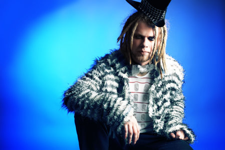 Male fashion: portrait of a stylish male model .の写真素材