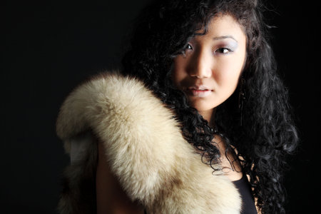 Portrait of a beautiful female model. Beauty, fashion.