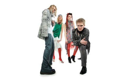 Shot of stylish model group in fashionable clothes. の写真素材