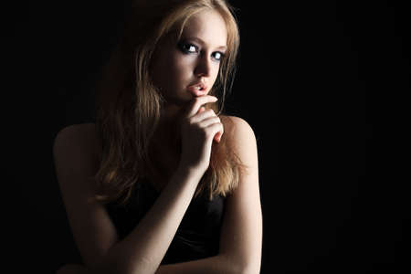 Portrait of a beautiful sexual female model. Beauty, fashion.の写真素材