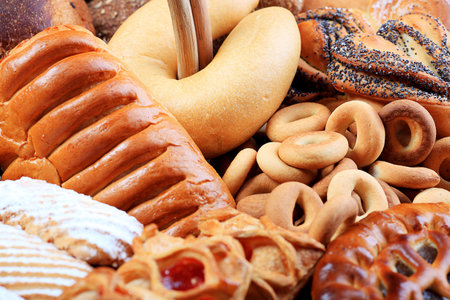 Bakery foodstuffs. Shot in a studio.の写真素材