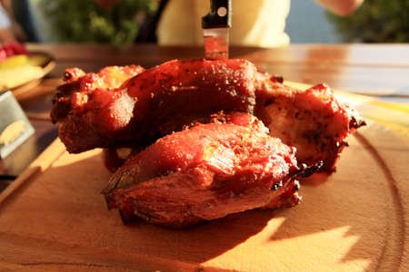 A shot of appetizing grilled pork knee.の写真素材