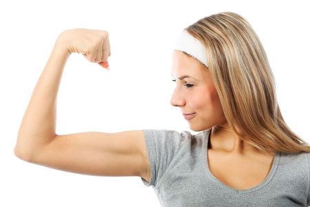 Shot of a slender young woman. Active sporty  life, wellness.