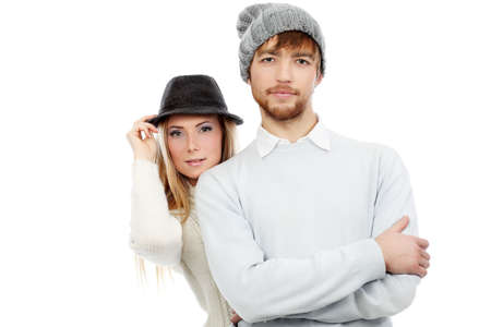 Portraite of two young people in love.の写真素材