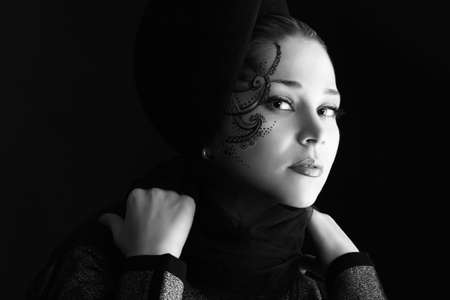 Portrait of a styled professional model. Theme: beauty, fashionの写真素材