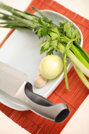 Fresh Vegetables and other foodstuffs. Shot in a studio.の写真素材