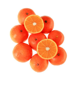 Fresh fruits - oranges. Shot in a studio.