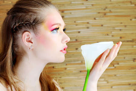 Portrait of a styled professional model. Theme: healthcare, beauty, fashionの写真素材