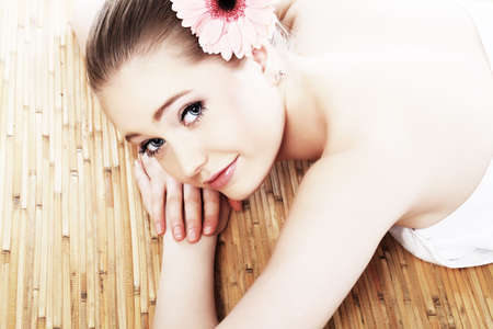 Portrait of a styled professional model. Theme: healthcare, beauty, fashionの写真素材