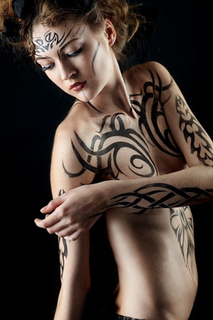 Body painting project: art, fashion, beautyの写真素材