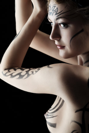 Body painting project: art, fashion, beautyの写真素材