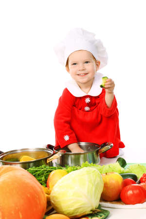 Little cook: fruits and baby foodの写真素材