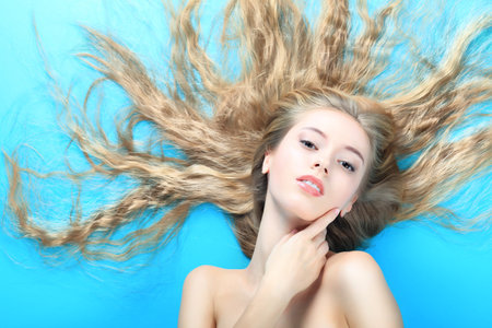 Portrait of a beautiful  professional model. Theme: healthcare, beauty, fashionの写真素材