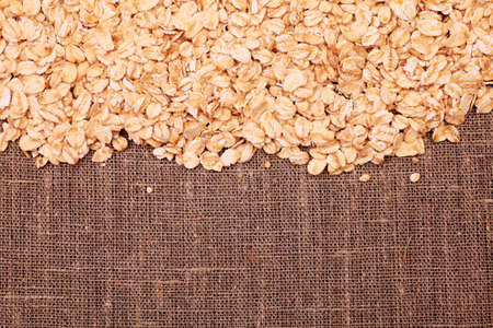 Food theme:  fresh whole grain oats background.の写真素材