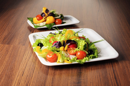 Food theme: fresh vegetable salad, side dishes.