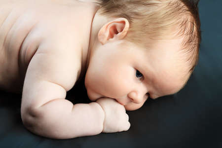 Portrait of a beautiful baby.の写真素材