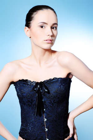 Portrait of beautiful young woman. の写真素材