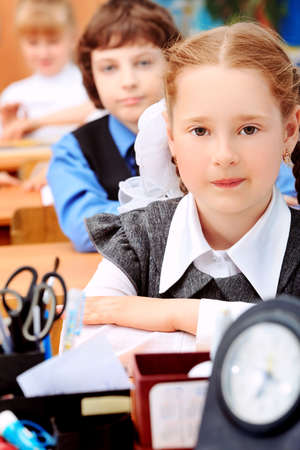 Children at school during the lesson.の写真素材