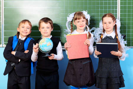 Schoolchildren at a classroom. Education.の写真素材