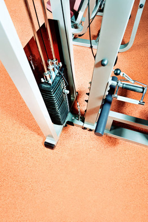 Room with gym equipment in the sport clubの写真素材