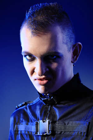 Shot of a gloomy skinhead man. の写真素材