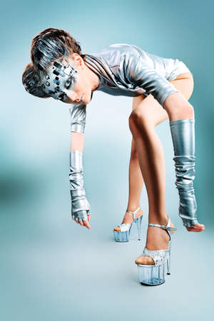 Shot of a futuristic young woman. の写真素材