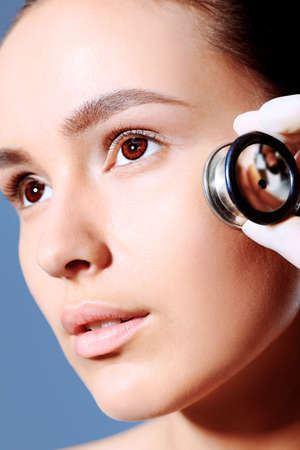 Portrait of beautiful spa girl. Beauty, healthcare.の写真素材